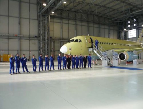 Superjet ceremony: roll-in first SSJ100 Venice